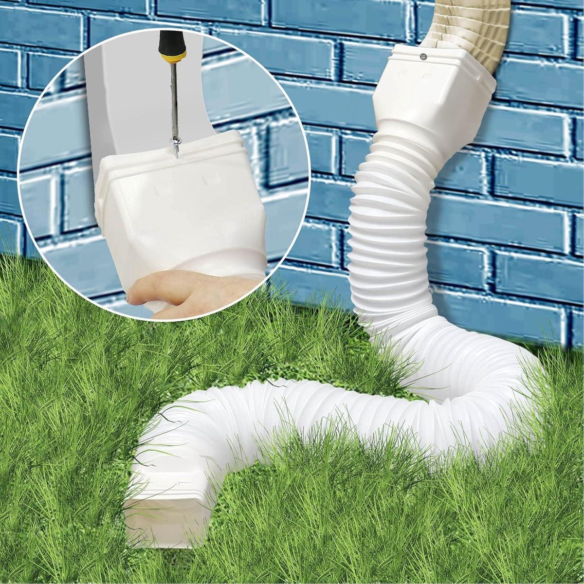 Regenpijp Verlenger, 2-pack Afvoer Regenpijp Verlenger,Intrekbare