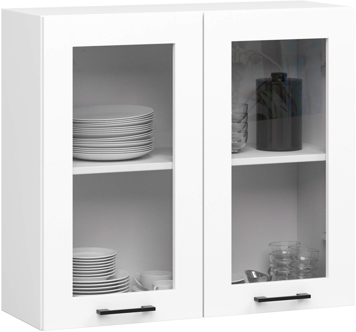 Vitrinekast, Keukenkast modulaire OLIWIA W80 H720 met 2 Deuren / Hangkast / Bovenkast / AK