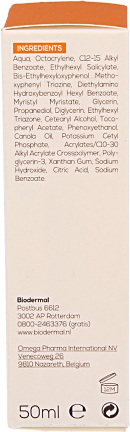 Biodermal Zonnecreme voor de Gevoelige huid - SPF 30 - 50ml - Zonnecreme voor het gezicht
