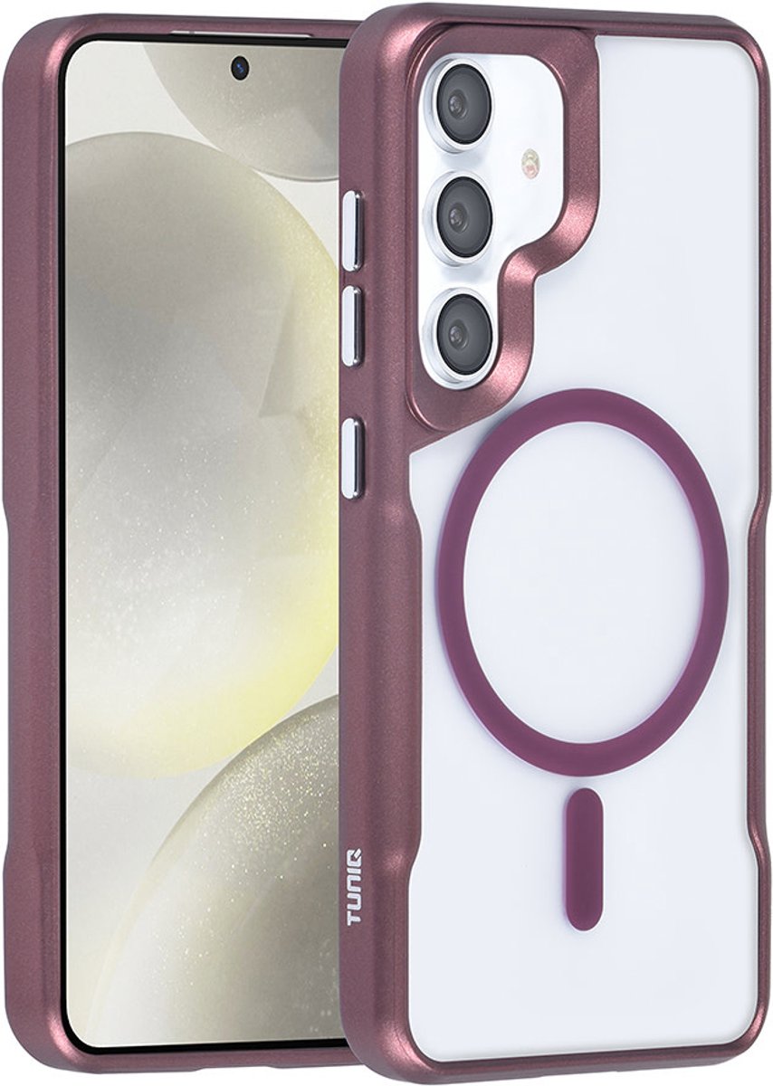 TUNIQ telefoonhoesje voor Samsung Galaxy S24 - MagSafe siliconen backcover - Rood