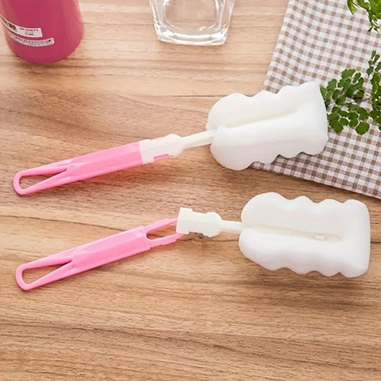 Glazen Spons - Fles Borstel - Drink Fles Spons - ROZE van OXO — afbeelding 5
