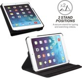 iPadspullekes geschikt voor Apple iPad (2017); geschikt voor Apple iPad (2018) hoes 360 graden zwart leer