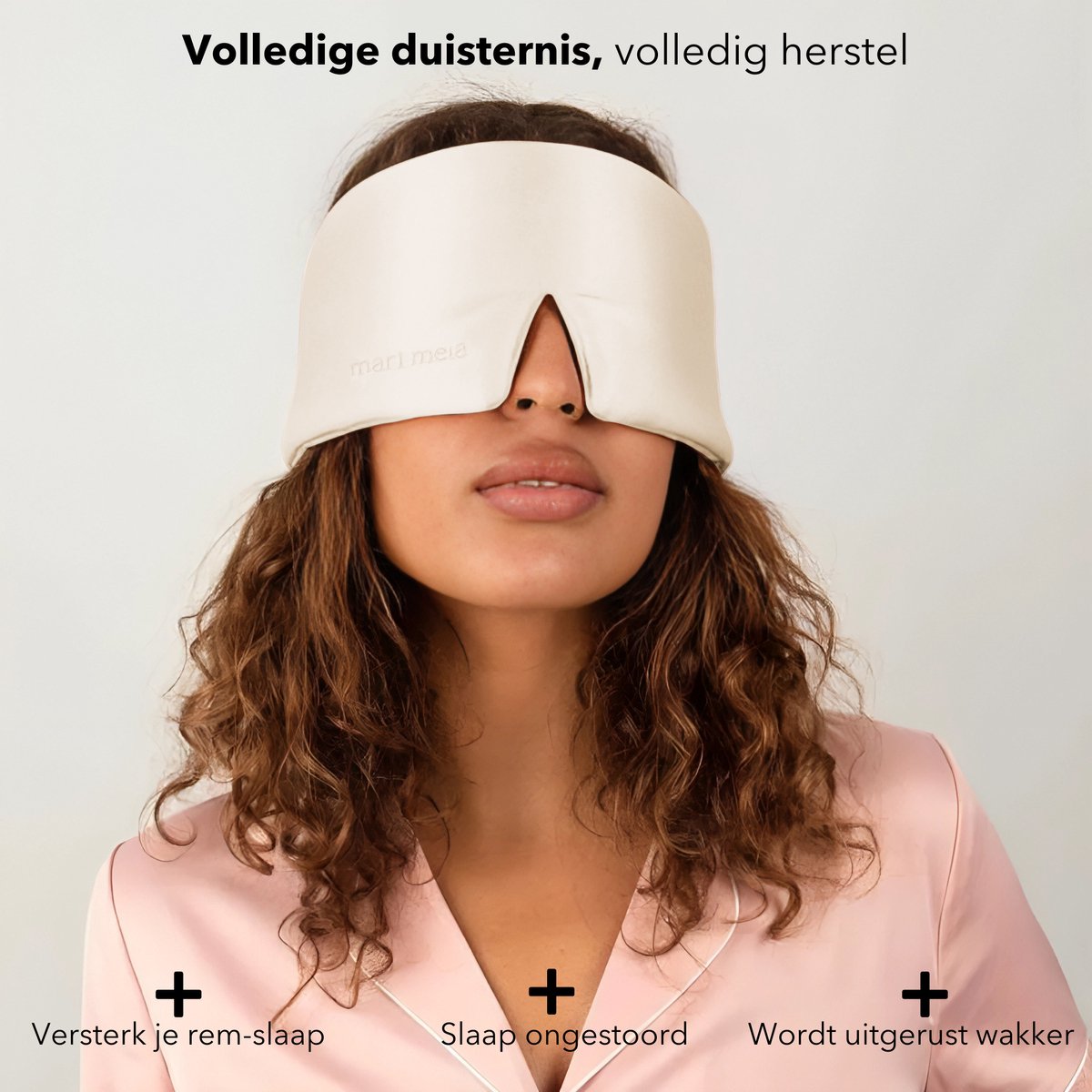 Mari Meia® Zijden Slaapmasker – Oogmasker – Anti Rimpel – Zijde – 100% Verduisterend – Full Cover - Hypoallergeen - Crème - Verschillende Kleuren — afbeelding 5