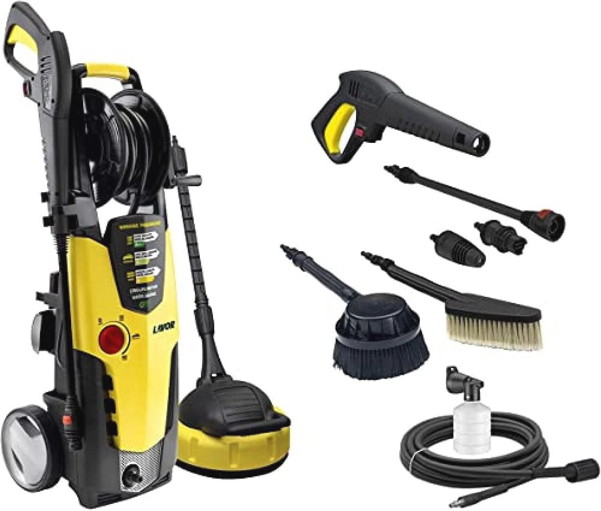Koudwater Hogedrukreiniger met 3 Wasprogramma's en Diverse Accessoires