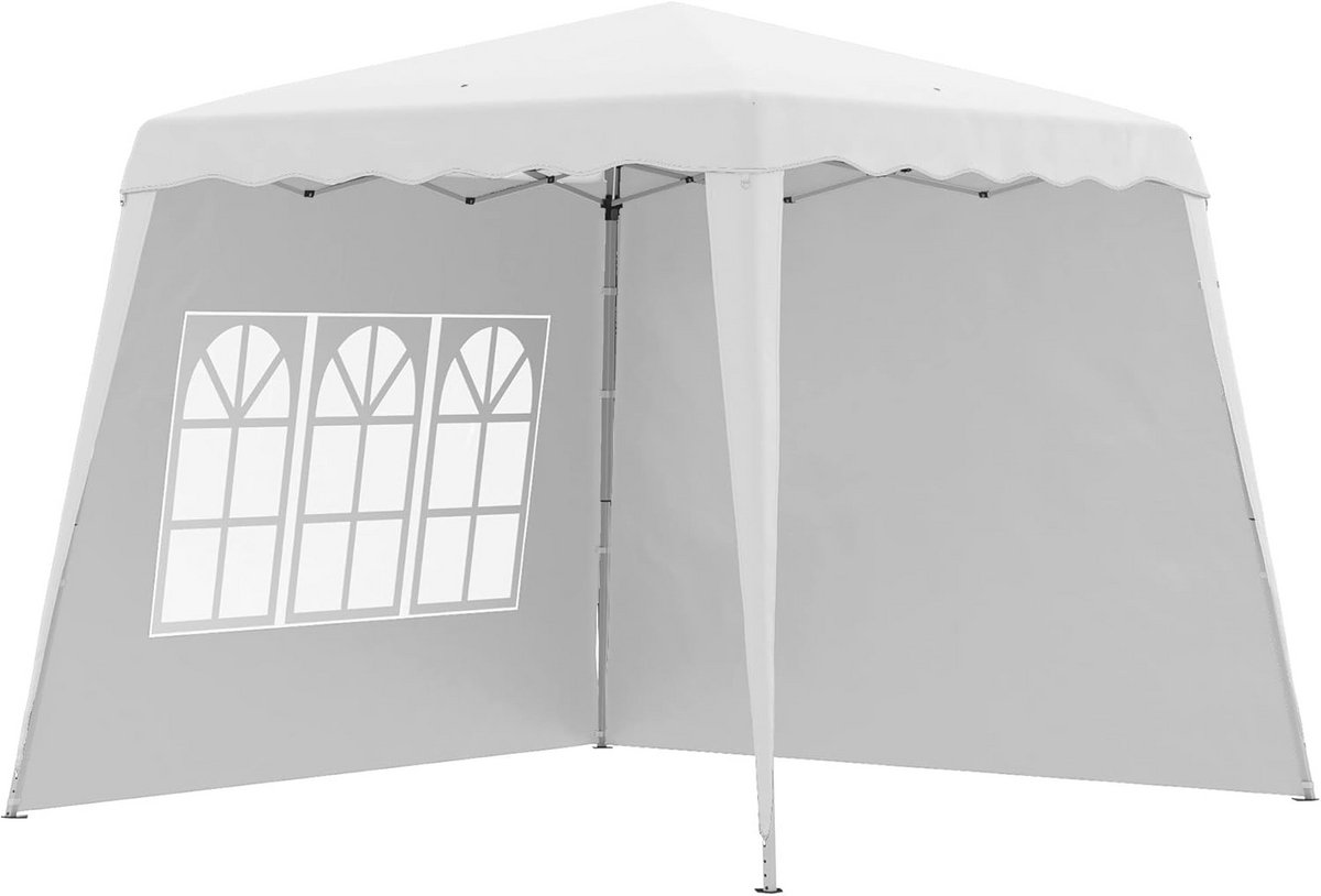 Opvouwbare Partytent 2,4 x 2,4m met UV-bescherming en Verstelbare Wanden voor Tuin en Balkon