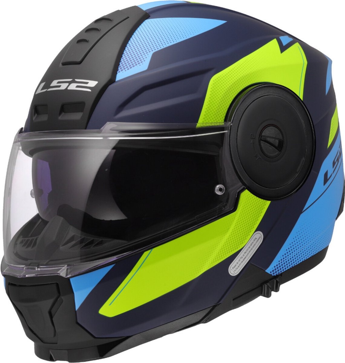 LS2 FF902 Scope II systeemhelm Duria blauw geel L