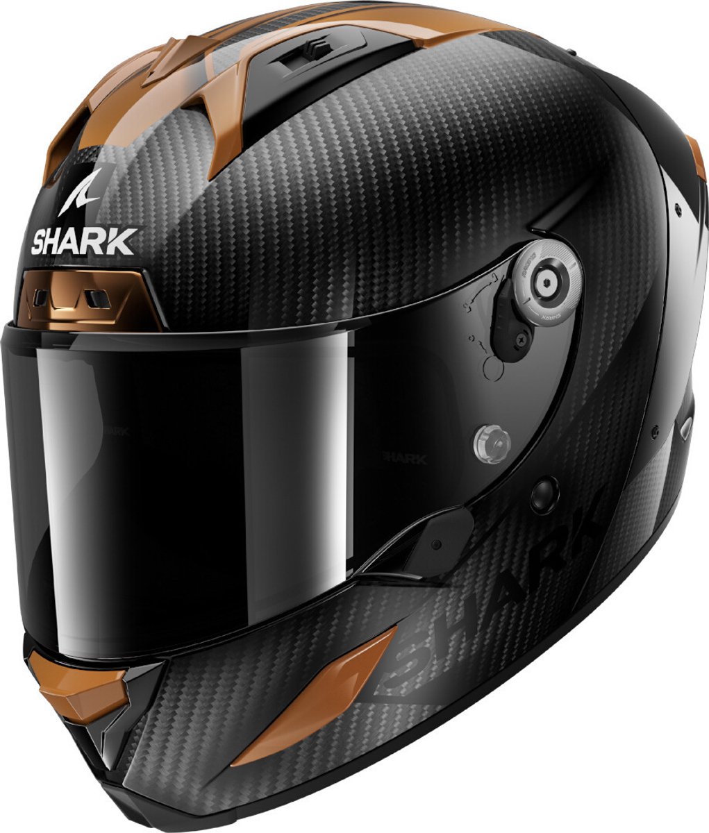 Shark Aeron Carbon Skin Carbon Brons Integraalhelm - Maat S - Helm