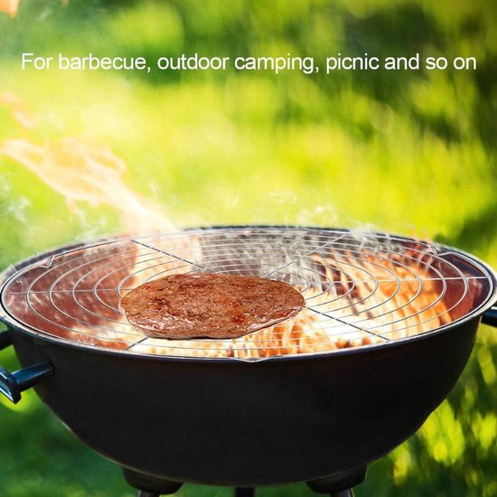 BitWa Robuust grillrooster van roestvrij staal, 54 x 34 cm, roestvrij grillrooster voor genieters en hobbykoks om lekker te grillen op barbecue of grillhaard