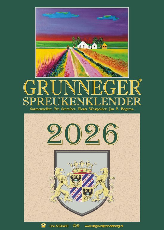 Grunneger spreukenklender 2026 - cover
