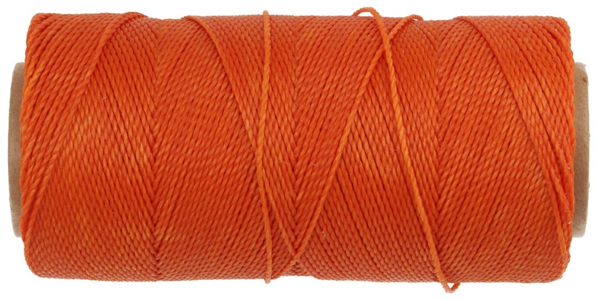 Macramé Koord - FEL GEEL / BRIGHT YELLOW - #37 - Waxed Polyester Cord - Klos ca. 173mtr - 1mm Dik