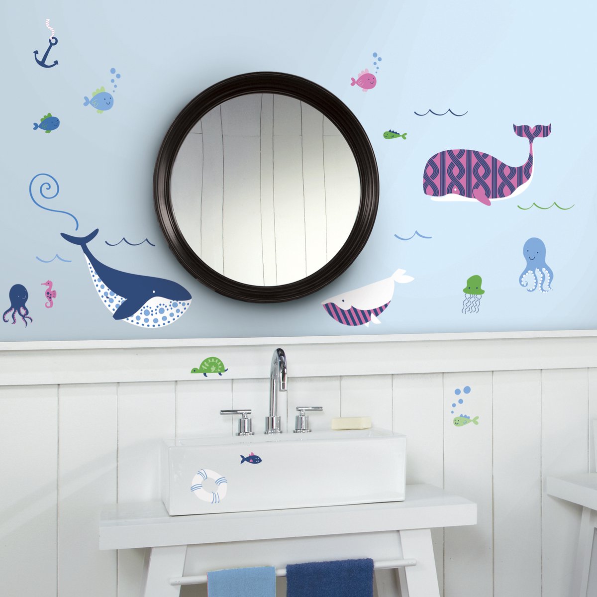 Muurstickers Sea Whales - Set Van 50 Stickers - RoomMates - Wall_stickers - Vinyl