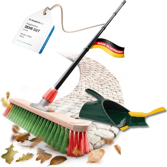 Alu wasborstel met zijharen, uitschuifbaar 125 - 250 cm, met waterdoo