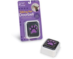 Hunger For Words Talking Pet Deurbel - Hondenspeelgoed - Zwart Wit