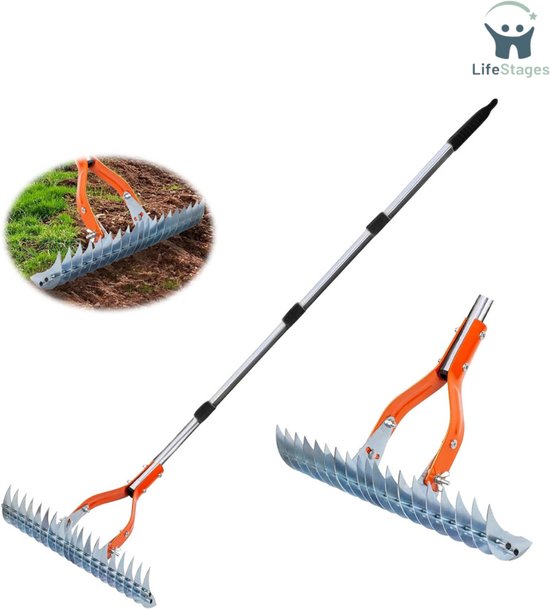 Happy Green Gazonrakel met steel, van roestvrij staal voor perfecte gazon- leveling-rake/levelawn/gazonhark