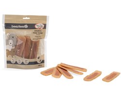 Beeztees Kipfilet Strips met eend - Hondensnack - beloningssnack - 400 gr