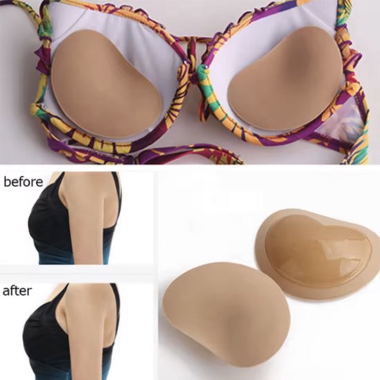CHPN - Push up pads - Waterproof BH Pads - BH vulling - Beige BH Push Up - One size - Beige Pads - Beha Vulling - Waterbestendige Pads - Geschikt voor Badpak Bikini Sportbeha