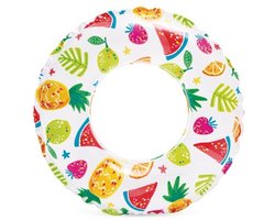 Opblaasbare zwemband met Tropisch Motief - Multicolor - Kunststof - Ø 61 cm - Zwemring - Tropical - Kids - Hoge kwaliteit - Watermeloen - Aardbei - Sinaasappel