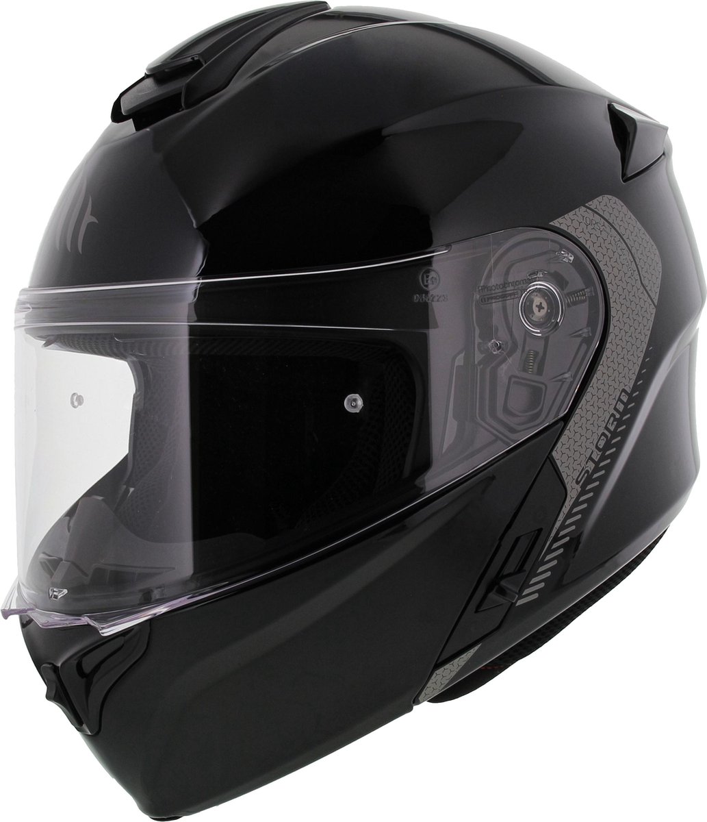 MT Storm SV systeemhelm glans zwart S
