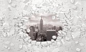 New York City Skyline Brick Photo Wallcovering