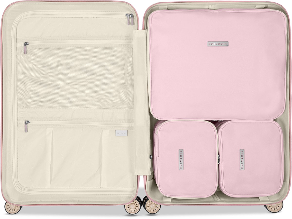 Bol.com SUITSUIT Fabulous Fifties - Packing Cubes - Set van 3 - Reiskoffer 66 cm - Koffer organizer set - Bagage organizers - Ro... aanbieding