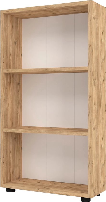 Boekenkast Plank Vance - 106x55x20 cm - Eiken - Spaanplaat - Decoratieve Boekenkast