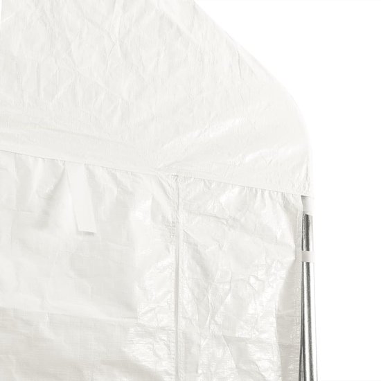 vidaXL Tonnelle avec toit Blanc 4,08x2,23x3,22 m Polyéthylène