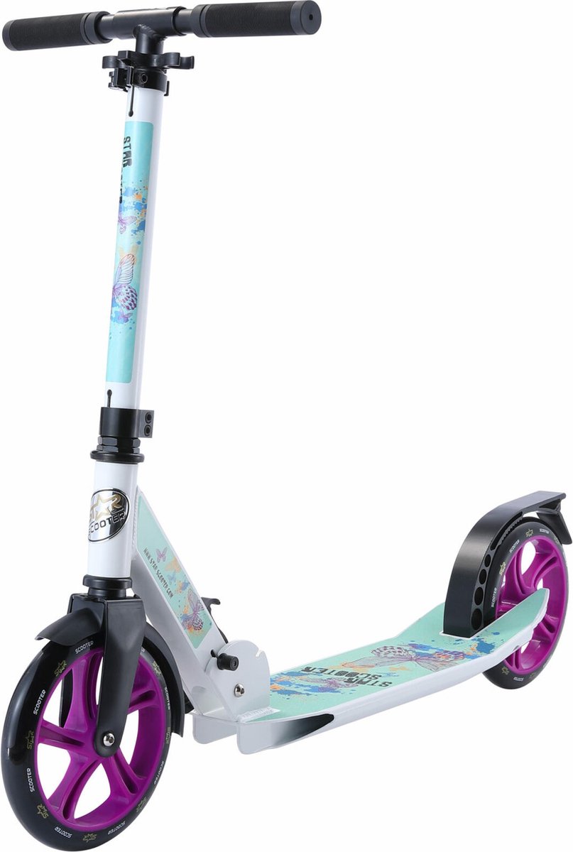 STAR SCOOTER Alu City vouwbaar 205mm Cruising wit / turquoise