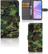 OPPO A78 5G | A58 5G Portemonnee hoesje Army Dark