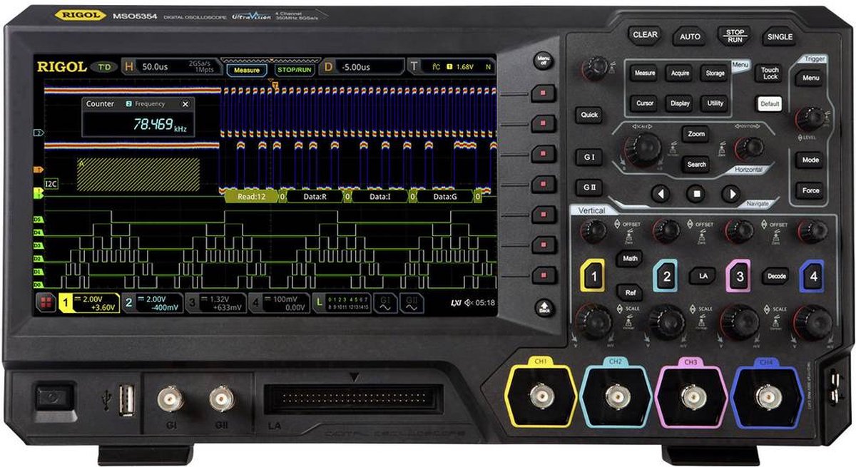 Oscilloscope numérique Rigol DS1104Z- S Plus 100 MHz 4 canaux 1