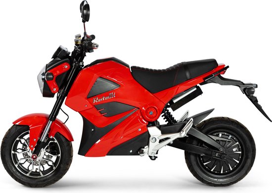 Retelli Drago - elektrische scooter - Sportbrommer - ROOD - 32AH accu - incl kenteken, tenaamstelling en rijklaar maken