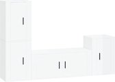 vidaXL-4-delige-Tv-meubelset-bewerkt-hout-hoogglans-wit