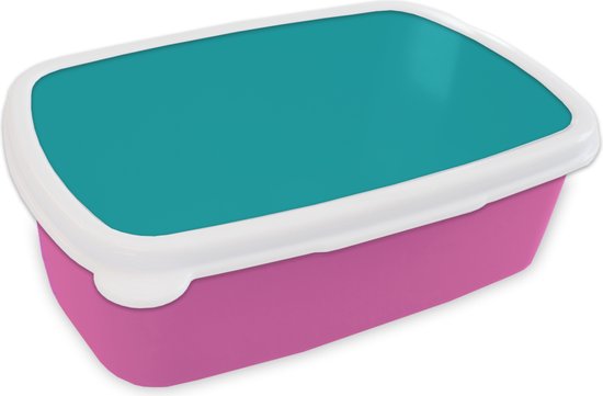 Broodtrommel Roze - Lunchbox Blauw - Effen kleur - Brooddoos 18x12x6 cm - Brood lunch box - Broodtrommels voor kinderen en volwassenen