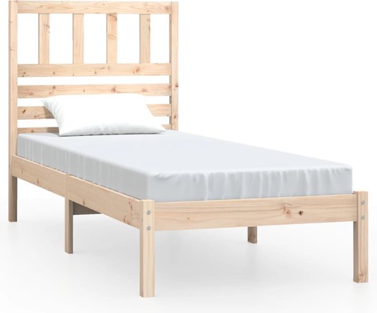 vidaXL - Bedframe - massief - grenenhout - 90x200 - cm