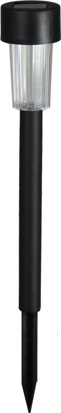 Luxform Solar tuinlamp - 1x - zwart - LED warm wit - oplaadbaar - D4,7 x H32,5 cm