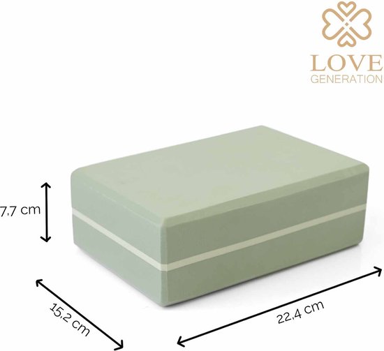 Love Generation - Foam Yogablok - Serene Sage van Love Generation — afbeelding 2