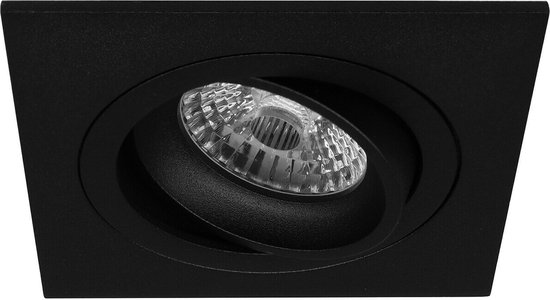 Premium Inbouwspot Rik Zwart Vierkante spot Warm Wit (3000K) Met Philips LED