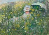 IXXI In the Meadow - Dans la Prairie - Claude Monet - Wanddecoratie - 100 x 140 cm