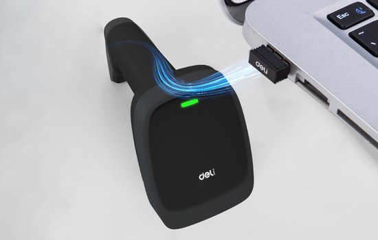 Deli E14953W Wireless Handheld Barcode Scanner | bol