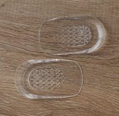 New Age Devi - Silicone Gel Heel Spur / Gel Soles Heel Protection / Gel Heel / Heel Spur Sole s / Heel Protector / Soft Gel Insole / 2 Pièces / Transparent