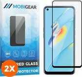 Mobigear Screenprotector geschikt voor OPPO A54 5G Glazen | Mobigear Premium Screenprotector - Case Friendly - Zwart (2-Pack)