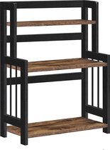3 Tier Spice Rack Philip - Kitchen Shelf Storage Rack - Countertop - Bamboo Rack - Kitchen - Dining - Office - Vintage Brown/Black