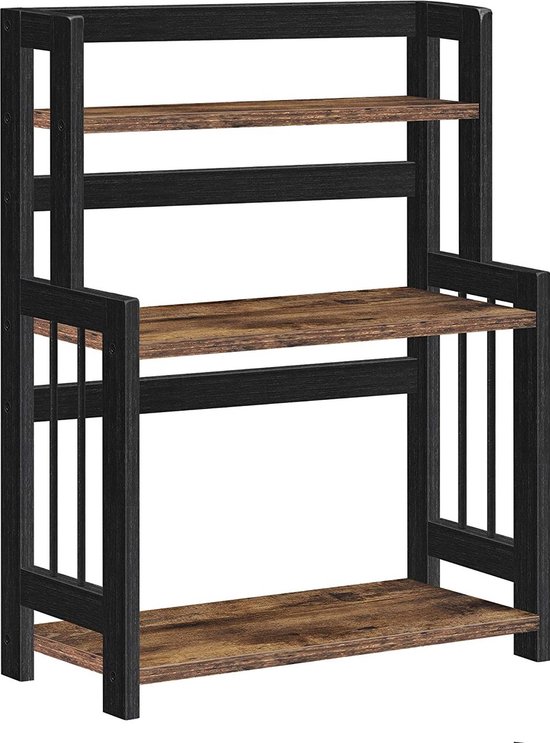 Foto: 3 tier spice rack philip kitchen shelf storage rack countertop bamboo rack kitchen dining office vintage brown black