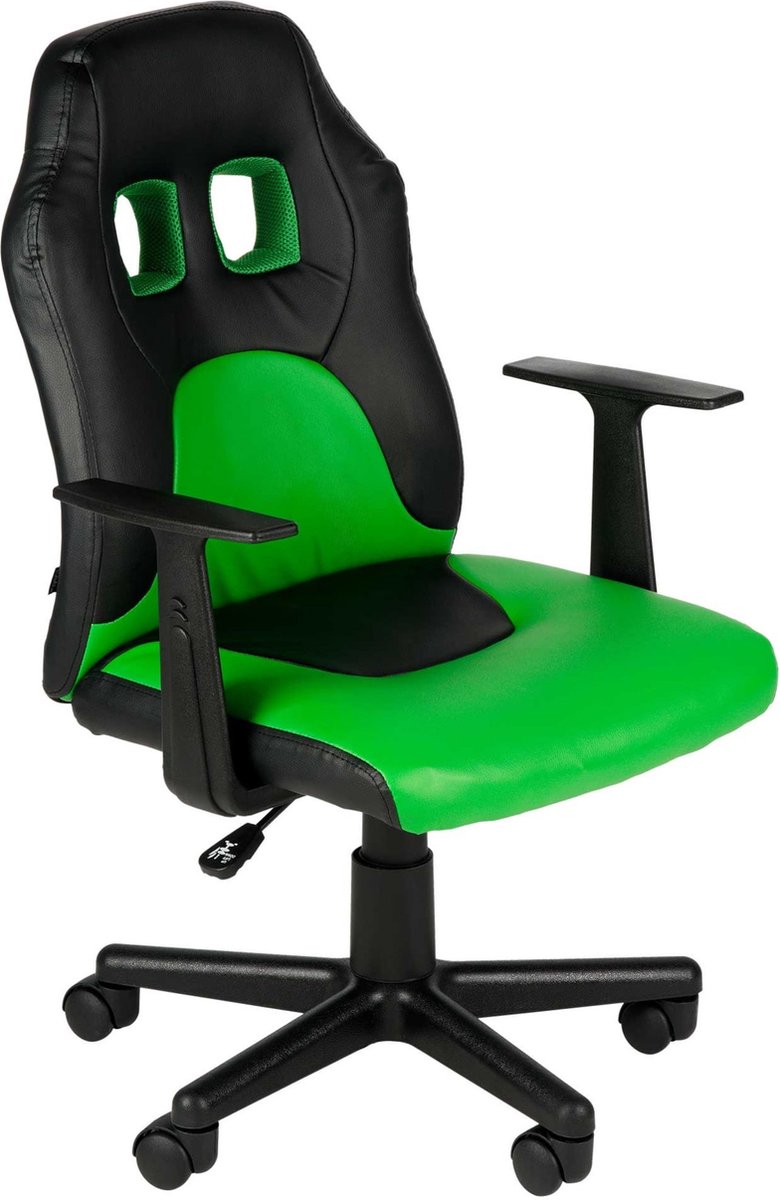 Bureaustoel kinderen - Kunstleer - Groen - Op wielen - Ergonomische bureaustoel - Voor kinderen - Gamestoel - In hoogte verstelbaar