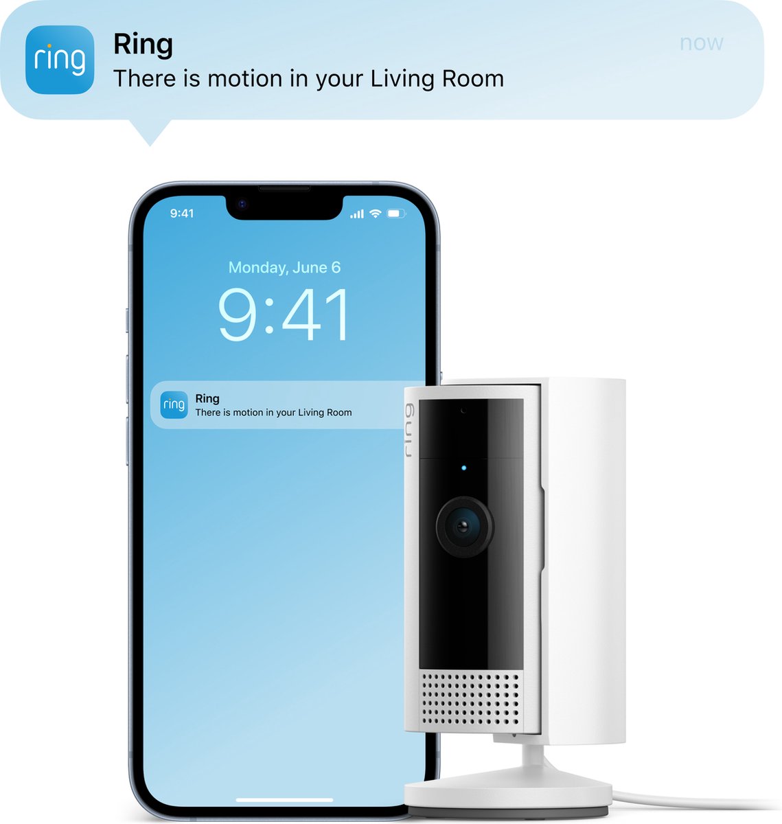 Ring 2e Generatie Indoor Camera Beveiligingscamera Zwart - afbeelding 3