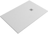 Receveur de douche composite Slim Eco 100x140 cm blanc ardoise
