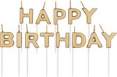 Folat - Kaarsenset 'Happy Birthday' goudkleurig