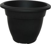 Whitefurze Buiten plantenpot/bloempot/planter - zwart - kunststof - D38 x H29 cm