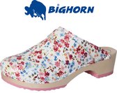 BigHorn 6006 Sabots à fleurs blanches pour femmes
