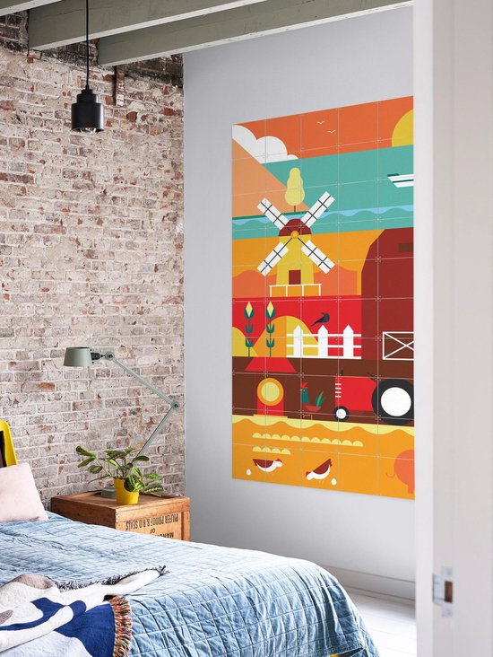 Ferme IXXI - Décoration murale - Animaux - 100 x 140 cm