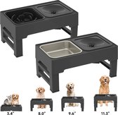 Gamelle pour Chiens - Gamelle en inox - Gamelle à boisson - Anti fuite - Anti gâchis - Gourmand - Baveux réduit - Zwart